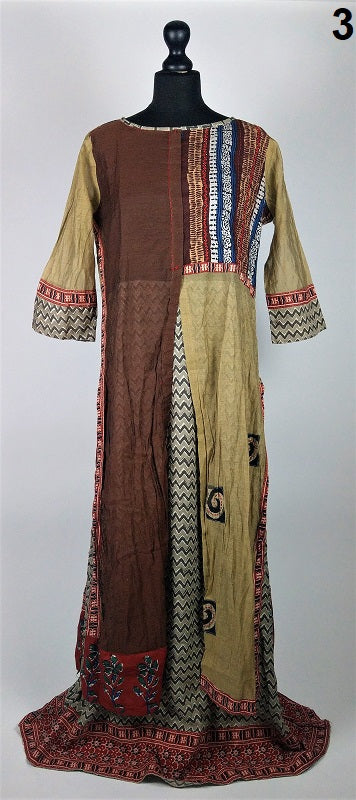 Double layered Indian maxi dress in colorful cotton fabrics – Woshoush  Galerie & Trading