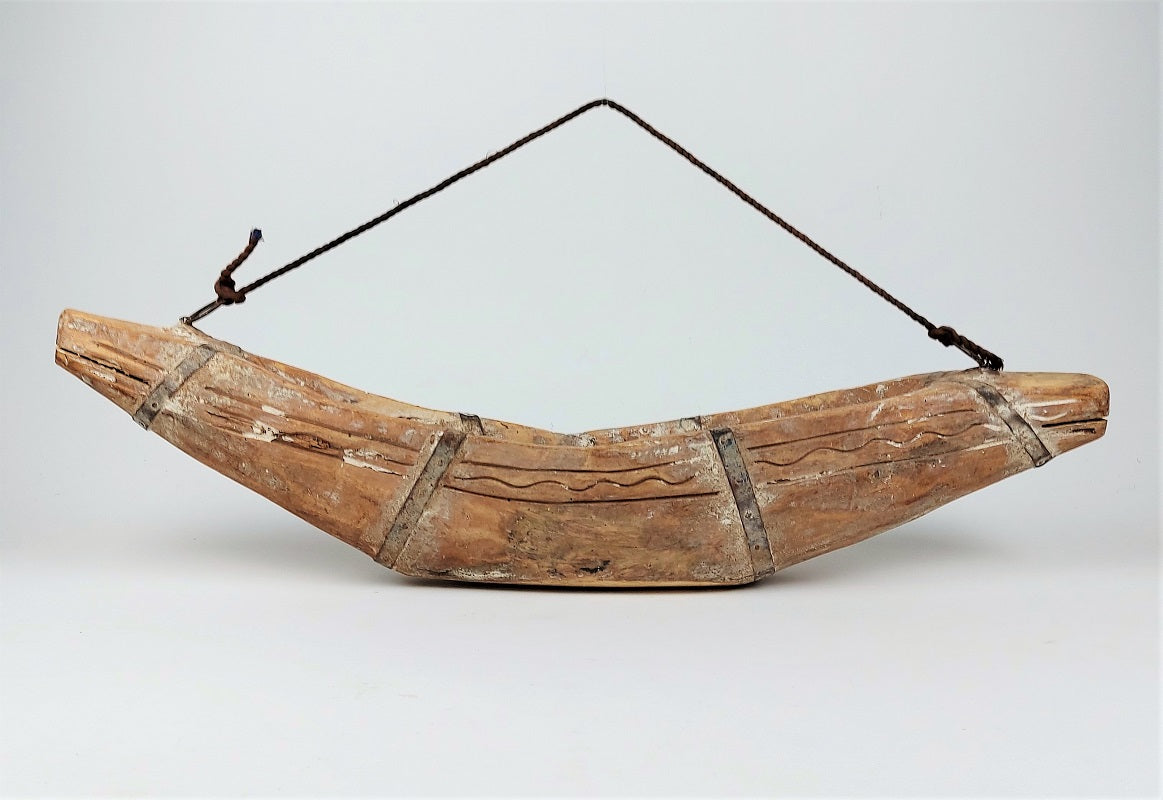 hanging boat planter Large antique Indian hanging boat ornament, hanging planter, hanging b – Woshoush Galerie & Trading