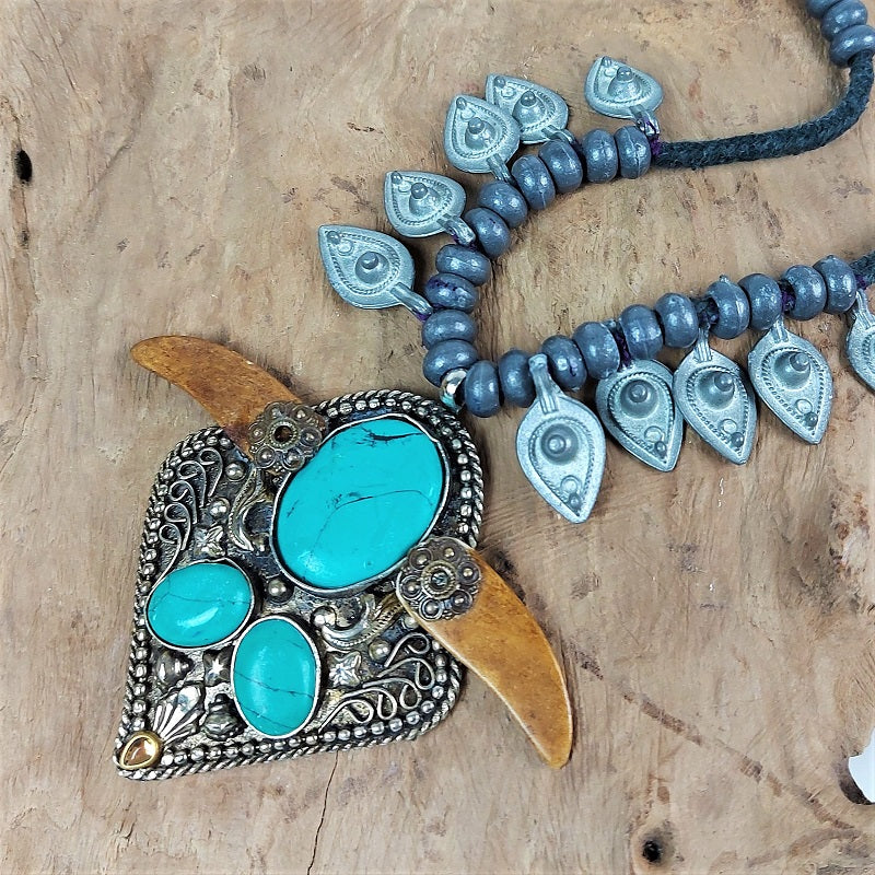 Tribal necklace for men #5 – Woshoush Galerie Trading