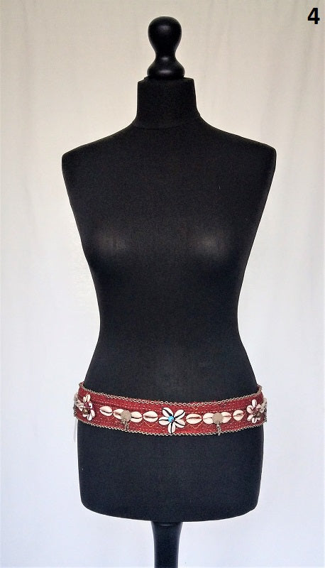 Fine Banjara hip belt with cowrie shells and Banjara bells or